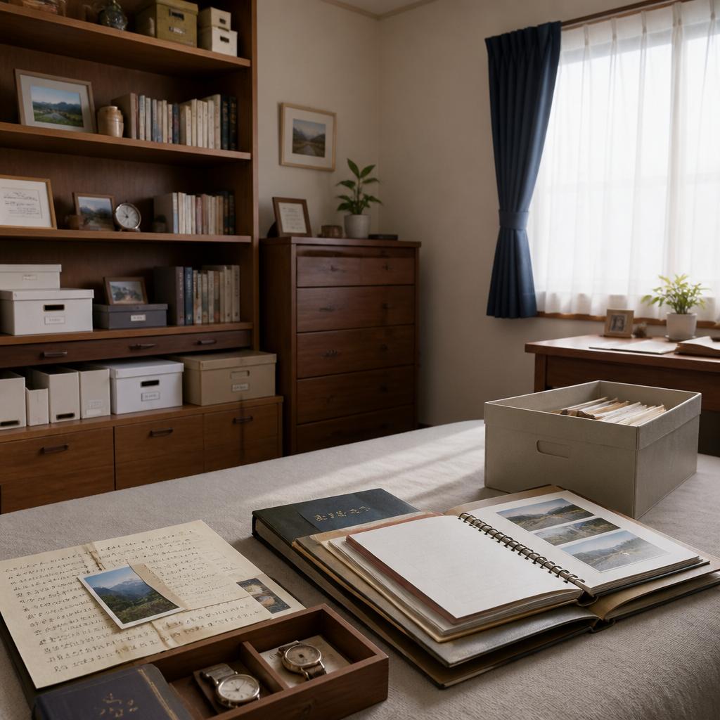 故人の部屋、整理して心の整理も。