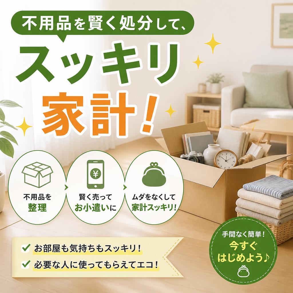 不用品を賢く処分して、スッキリ家計！