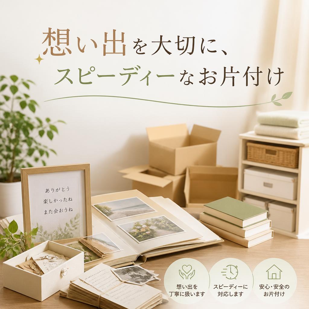 想い出を大切に、スピーディーなお片付け